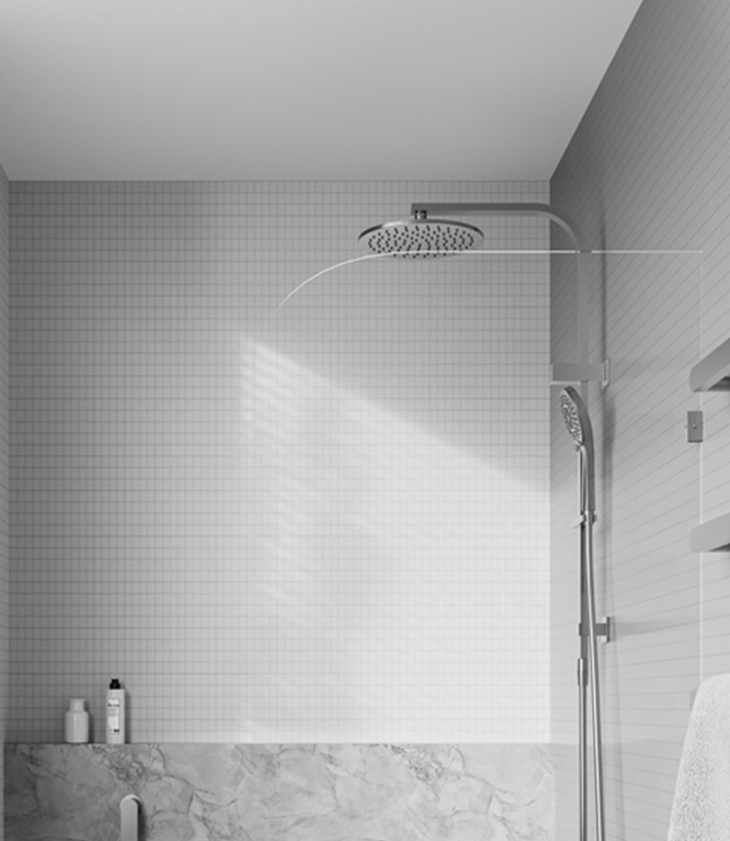 BIANCA TWIN SHOWER GUN METAL (NR250805FGM)