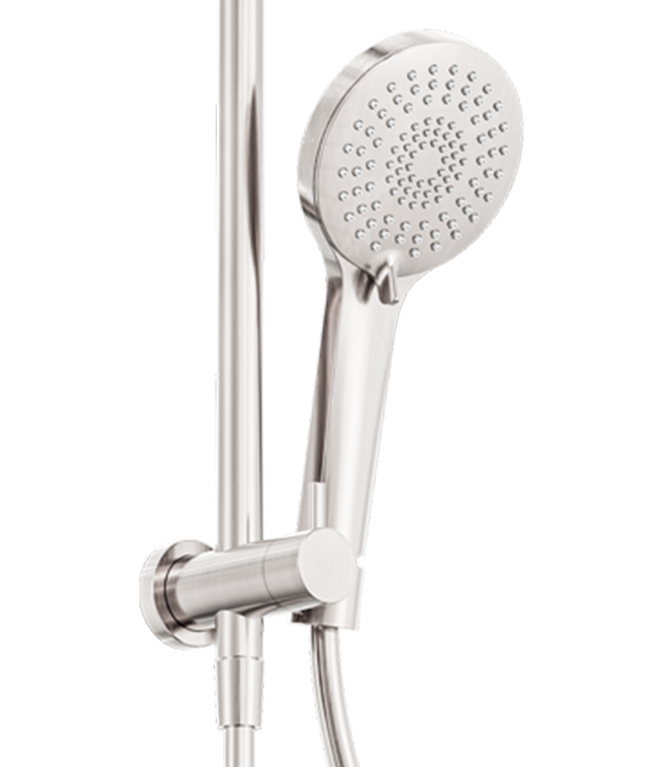 MECCA 2 IN 1 TWIN SHOWER BRUSHED NICKEL (NR250805EBN)