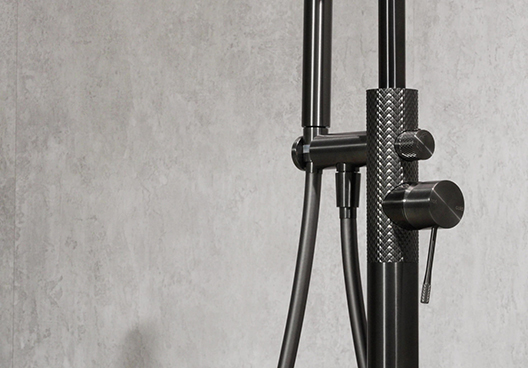 OPAL FREESTANDING BATH MIXER WITH HAND SHOWER GRAPHITE (NR251903AGR)