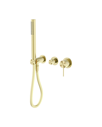 MECCA SHOWER MIXER DIVERTOR SYSTEM SEPARATE BACK PLATE BRUSHED GOLD (NR221912FBG)