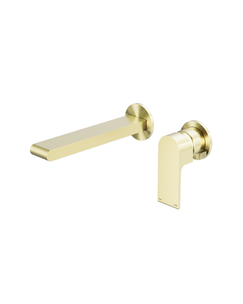 BIANCA WALL BASIN/BATH MIXER SEPARATE BACK PLATE 187/230MM BRUSHED GOLD