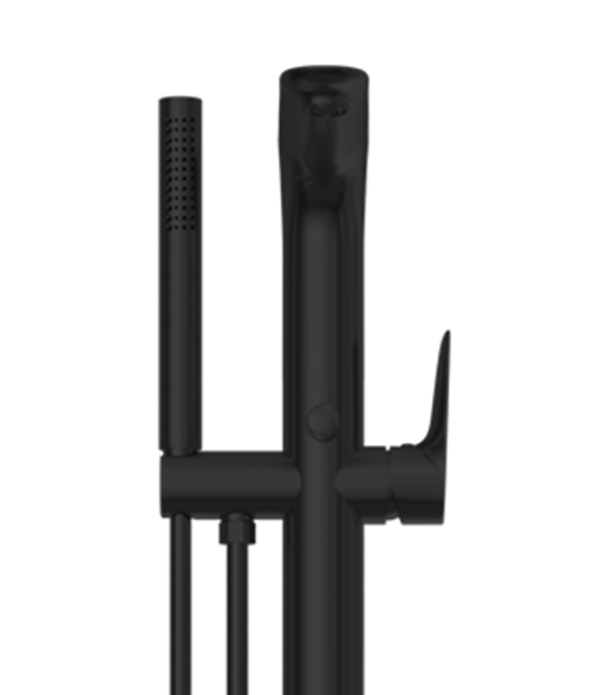 BIANCA FREESTANDING BATH MIXER WITH HAND SHOWER MATTE BLACK (NR321503AMB)
