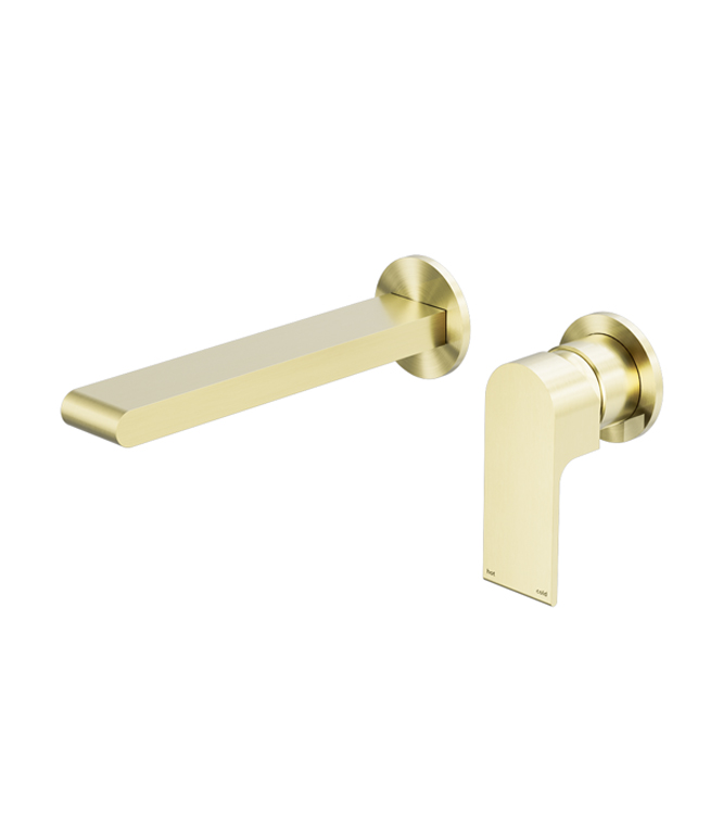 BIANCA WALL BASIN/BATH MIXER SEPARATE BACK PLATE 187/230MM BRUSHED GOLD