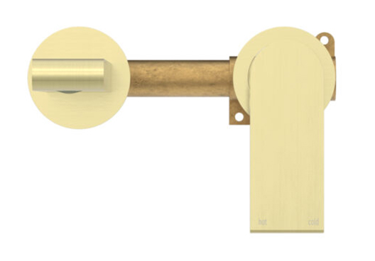 BIANCA WALL BASIN/BATH MIXER SEPARATE BACK PLATE 187/230MM BRUSHED GOLD