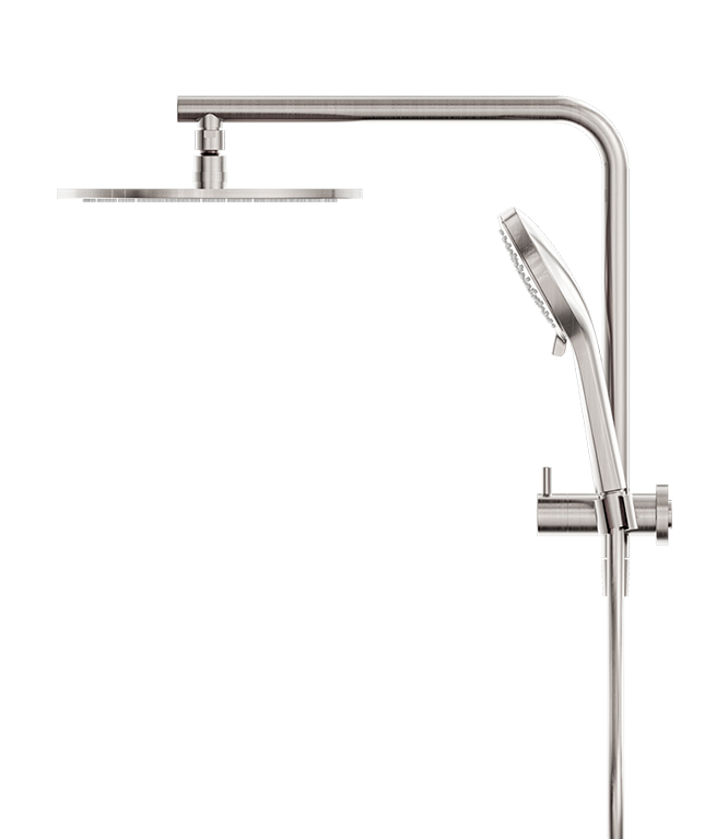 MECCA 2 IN 1 TWIN SHOWER BRUSHED NICKEL (NR250805EBN)