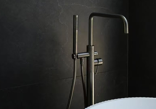 OPAL FREESTANDING BATH MIXER WITH HAND SHOWER GRAPHITE (NR251903AGR)